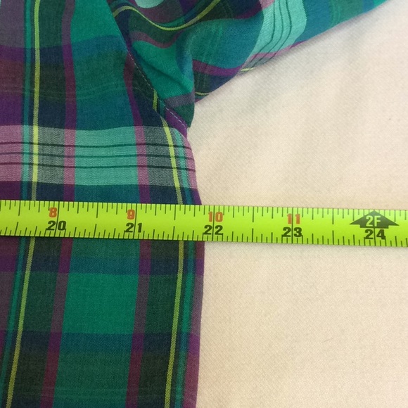 FINAL SALE PRICE LS Plaid Button Down Shirt in Size 14 - Picture 5 of 7